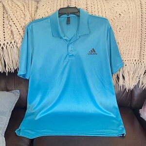 Adidas Men's Sky Blue Polo Shirt